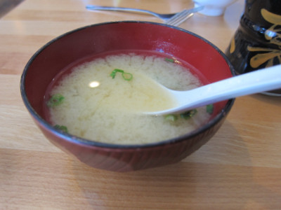 Miso soup can be ordered separately