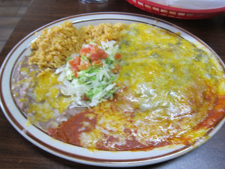 Enchiladas Christmas style