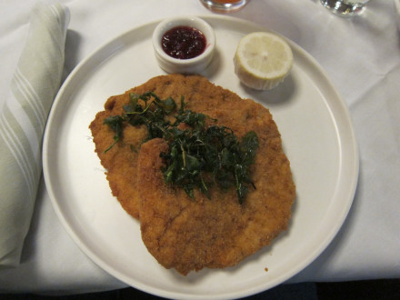 Lunch portion of Wiener Schnitzel