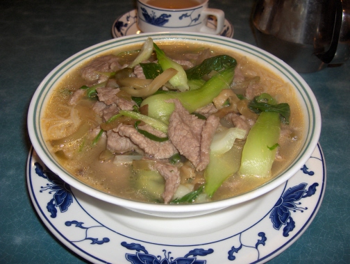 Beef noodle soup with Chinese pickle