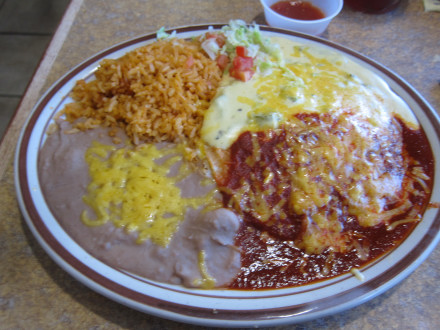 Enchiladas Christmas style